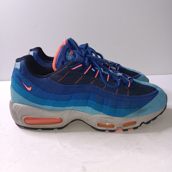 NIKE AIR MAX 95 - UNIVERSITY BLUE / BRIGHT MANGO - Picture 2 of 10